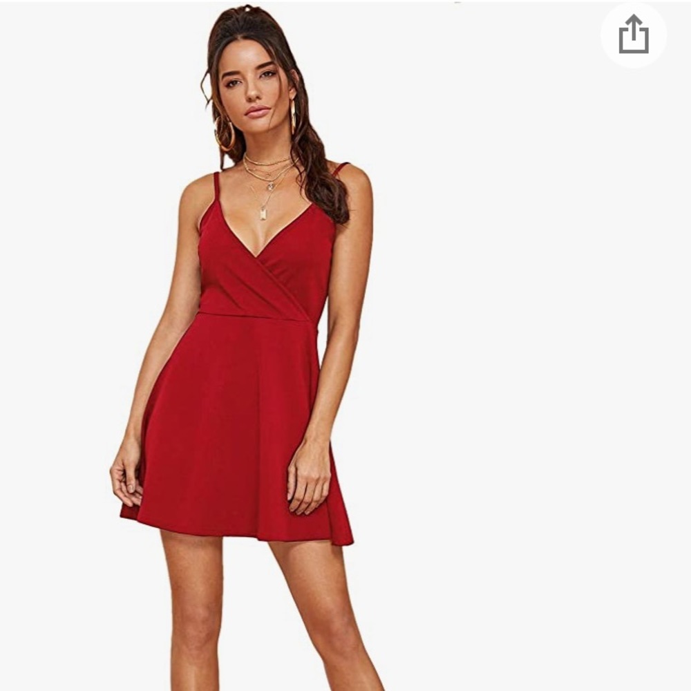 Shein red cocktail dress!